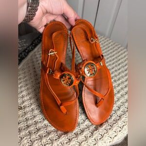 EUC Tory Burch Mini Miller Orange Sandals